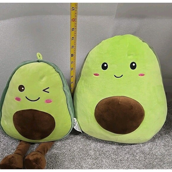 Smoochy Pals Avocado Plush Stuffed Toys Bundle Of 2 Kids Toys - Picture 5 of 5